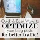 Quick and Easy Ways to Optimize Your Blog Posts for More Traffic