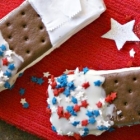 Patriotic Dipped Ice Cream Sandwich
