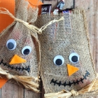 DIY No-Sew Scarecrow Treat Bags
