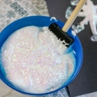 DIY Sparkly Puffy Snow Paint for Kids
