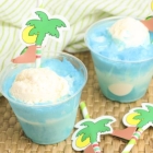 Blue Coconut Ice Cream Floats for Kids