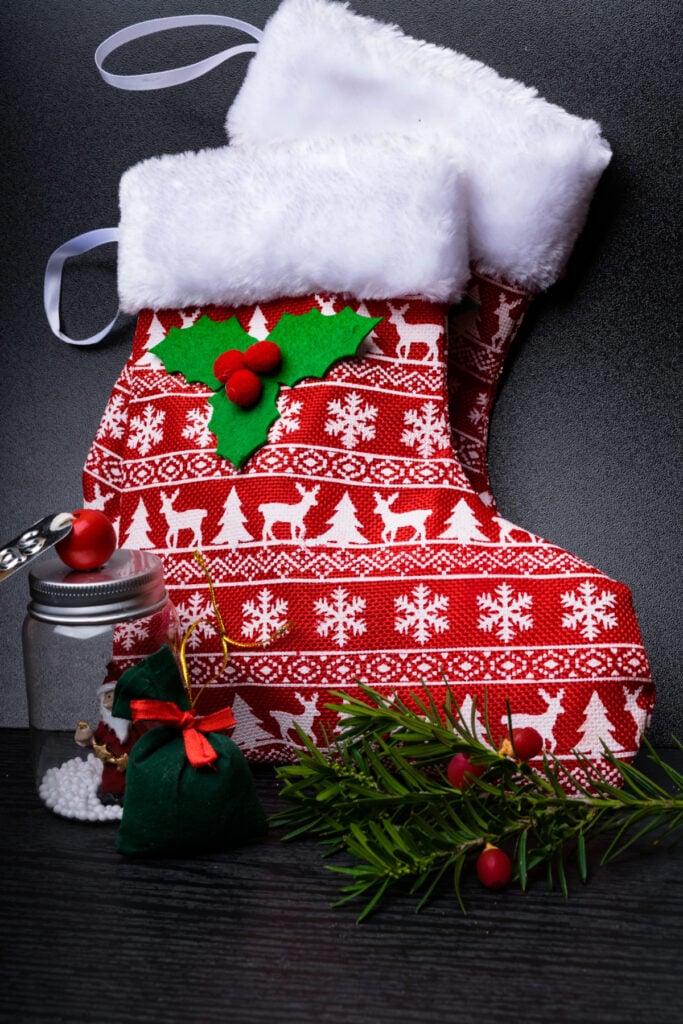two Christmas stockings
