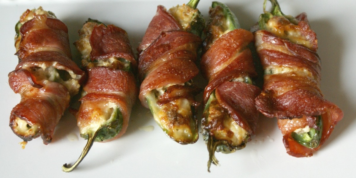 Bacon Wrapped Sausage Jalapeno Poppers. 