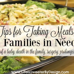 Tips for Taking meals to families in need