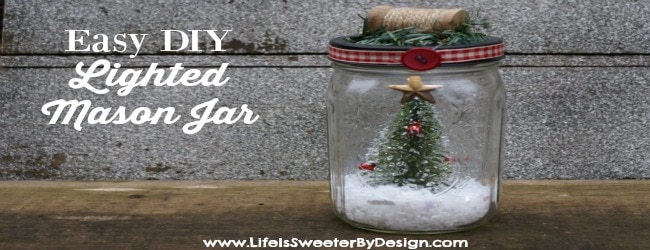 Lighted mason jar