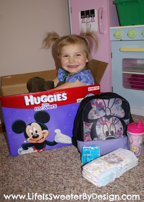 Toddler Diaper Bag with Huggies