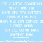 Snowman Song and Free Printable
