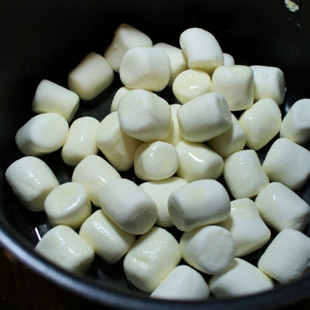 saucepan of marshmallows