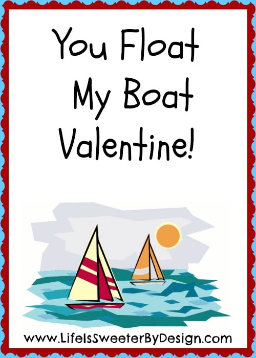 You Float My Boat Valentine