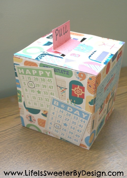 cash gift using a tissue box