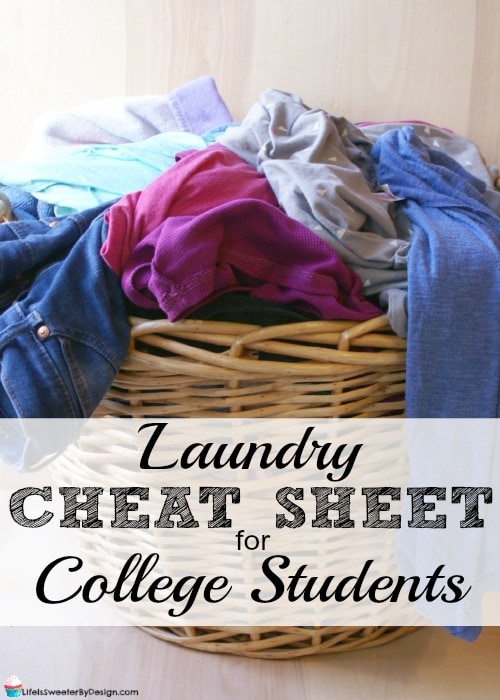 laundry cheat sheet for college students