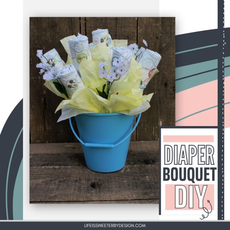 DIY diaper bouqet tutorial