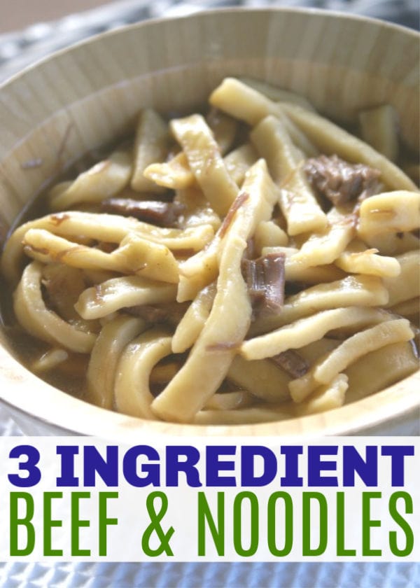 easy three ingredient beef and noodles