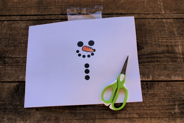 print off snowman face template