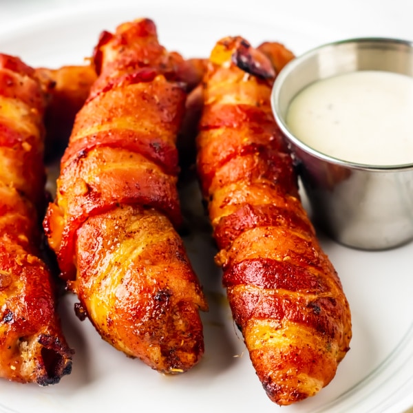 sweet and spicy bacon wrapped chicken