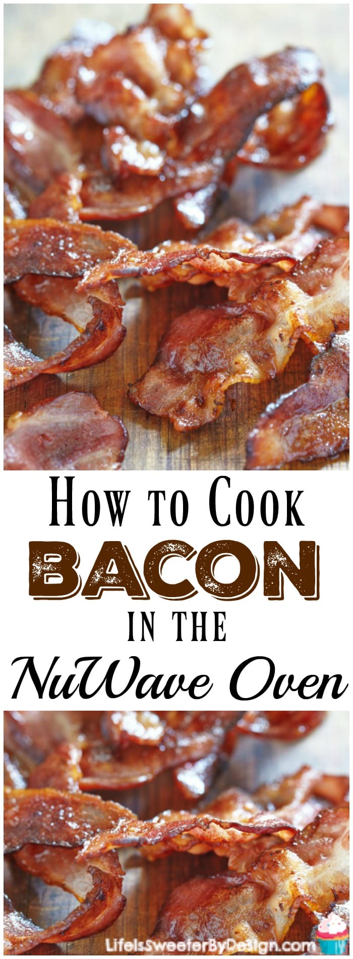 Find out how to cook bacon in the NuWave Oven. It is the easiest way to cook bacon and you will love how crispy it is!