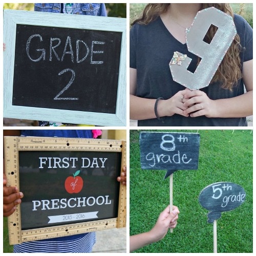 ideas for first day of school photos
