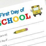 First Day of School Printable Worksheet