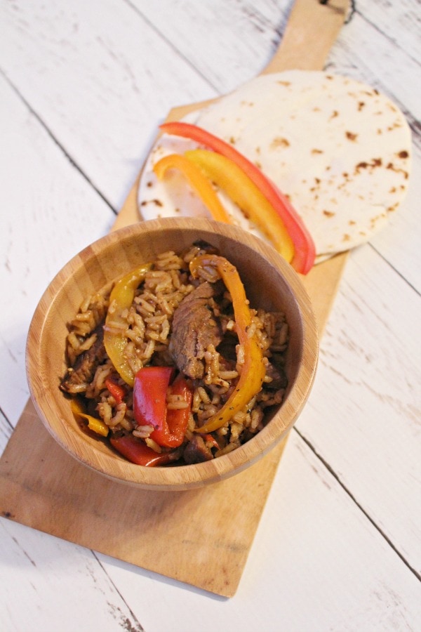 Beef Fajita and rice wraps in Ninja Cooking System with Auto iQ