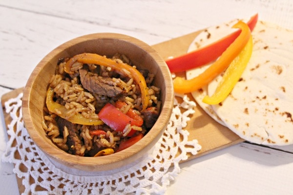 beef fajita and rice recipe