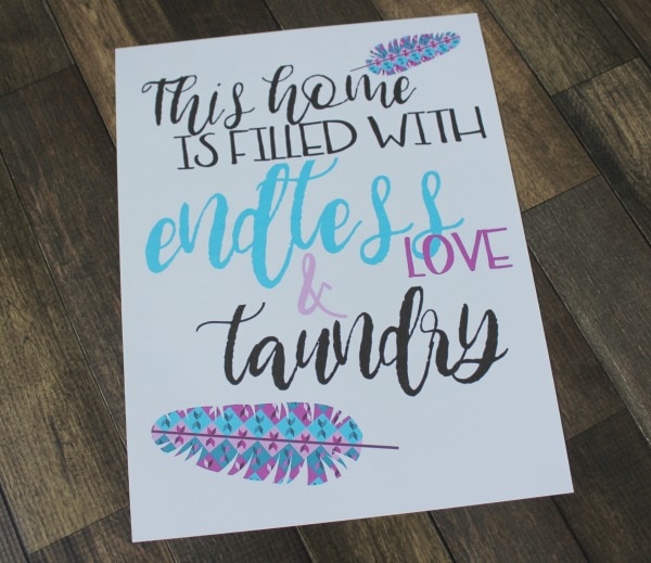 this house is filled with endless love and laundry