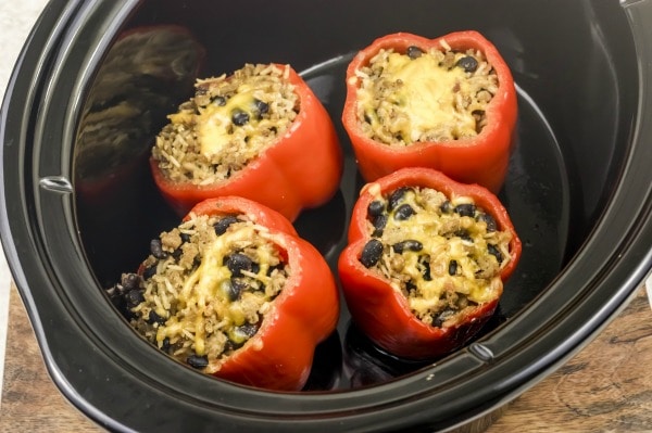how to make slow cooker stuffed peppers
