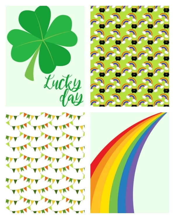 St. Patrick's day journal cards for scrapbooking