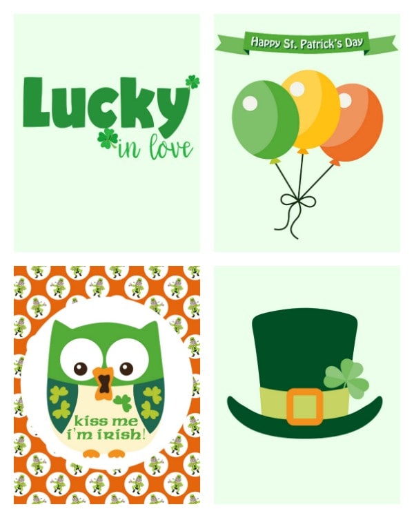 St. Patrick's day printable pocket cards