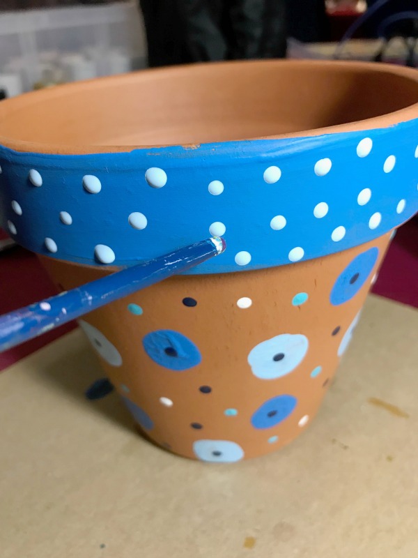 easy painted flower pot