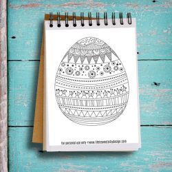 free printable Easter egg color pages