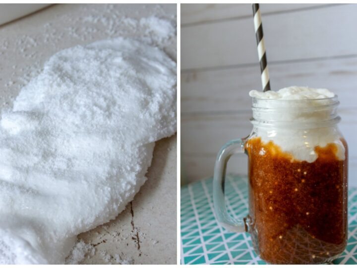 DIY root beer float slime