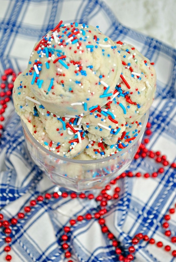 edible sugar cookie dough for 4th of July