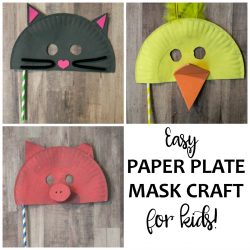 easy paper plate mask craft for kids