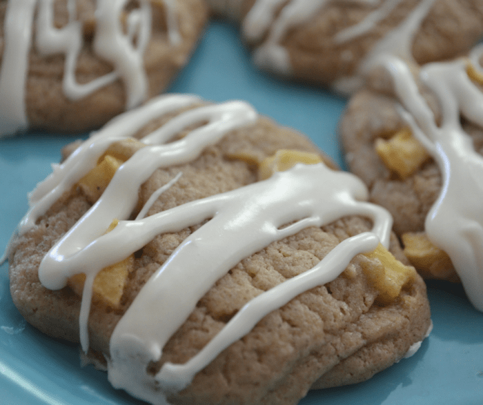 Apple Pie cookie with white drizzle