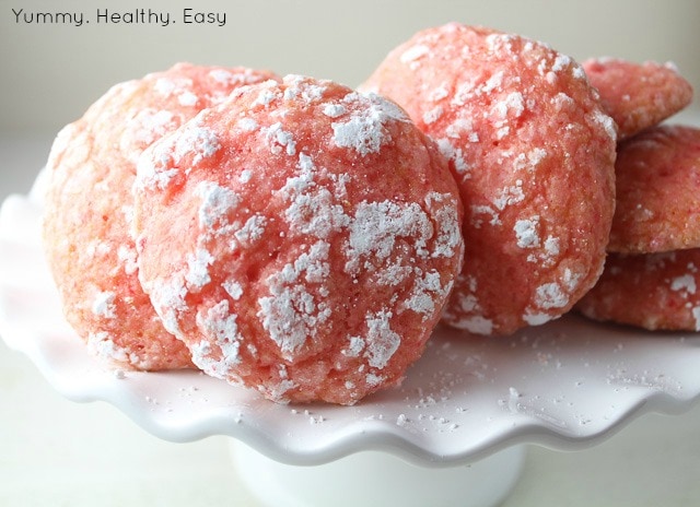 pink strawberry cookies