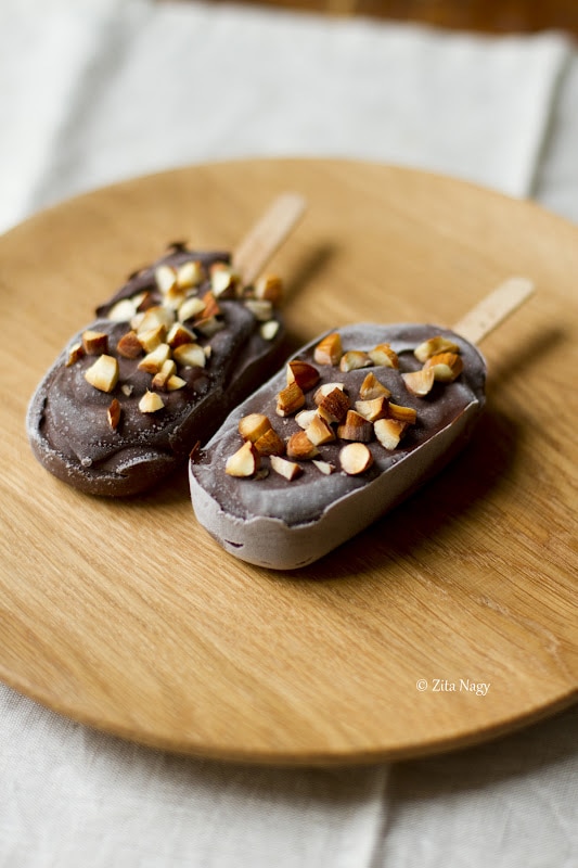 2 chocolate popsicles