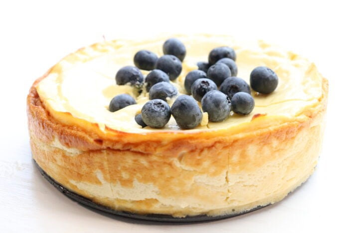 cheesecake with blueberry on top