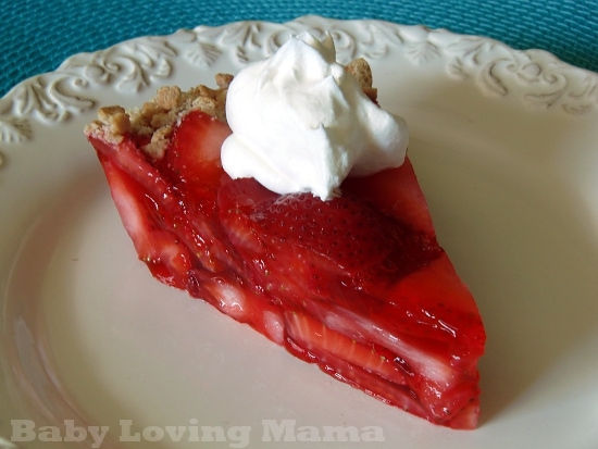 slice of strawberry pie