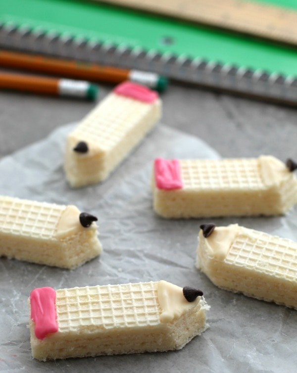 pencil cookies for back to school