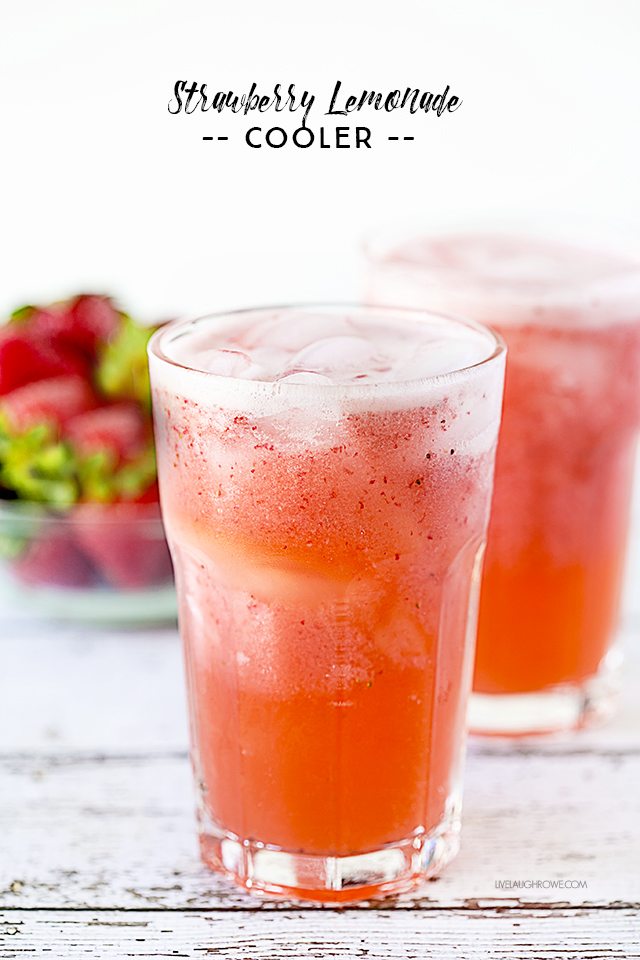 cup of strawberry lemonade cooler