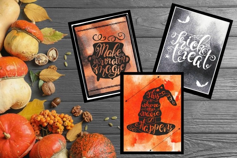 free printable Halloween journal cards