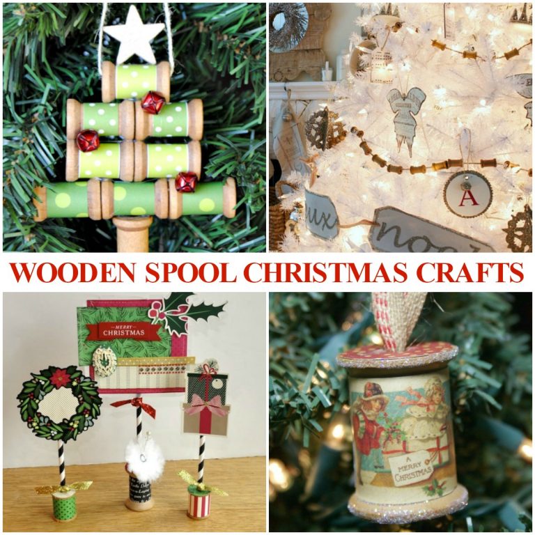 wooden spool craft ideas for Christmas