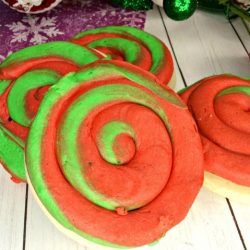 easy red and green swirl cookies