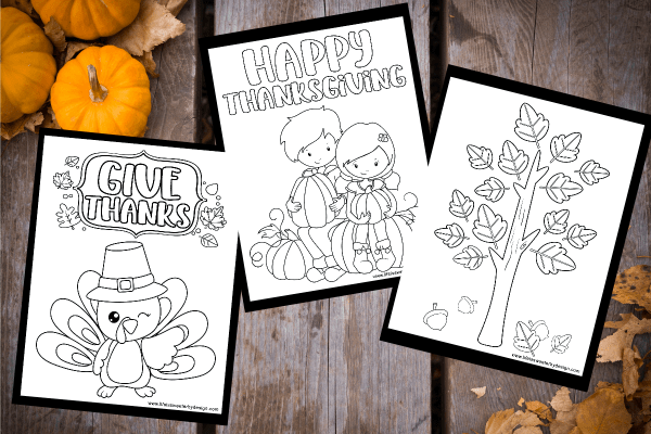free Thanksgiving color pages