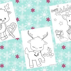 free printable reindeer color pages