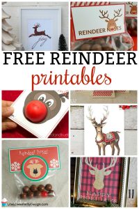 Free Reindeer Printables for Christmas - Life is Sweeter By Design