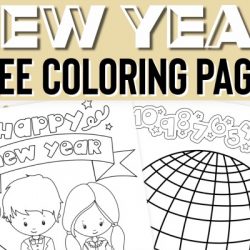 free printable New Year's color pages