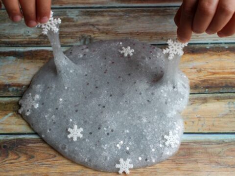 Sparkly Snowflake Slime