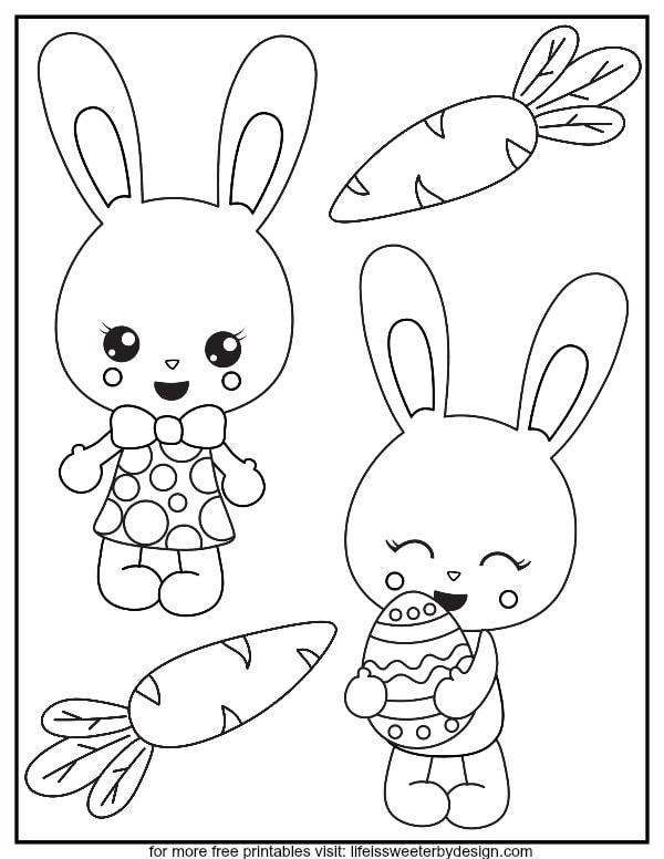free printable Bunny Color Pages