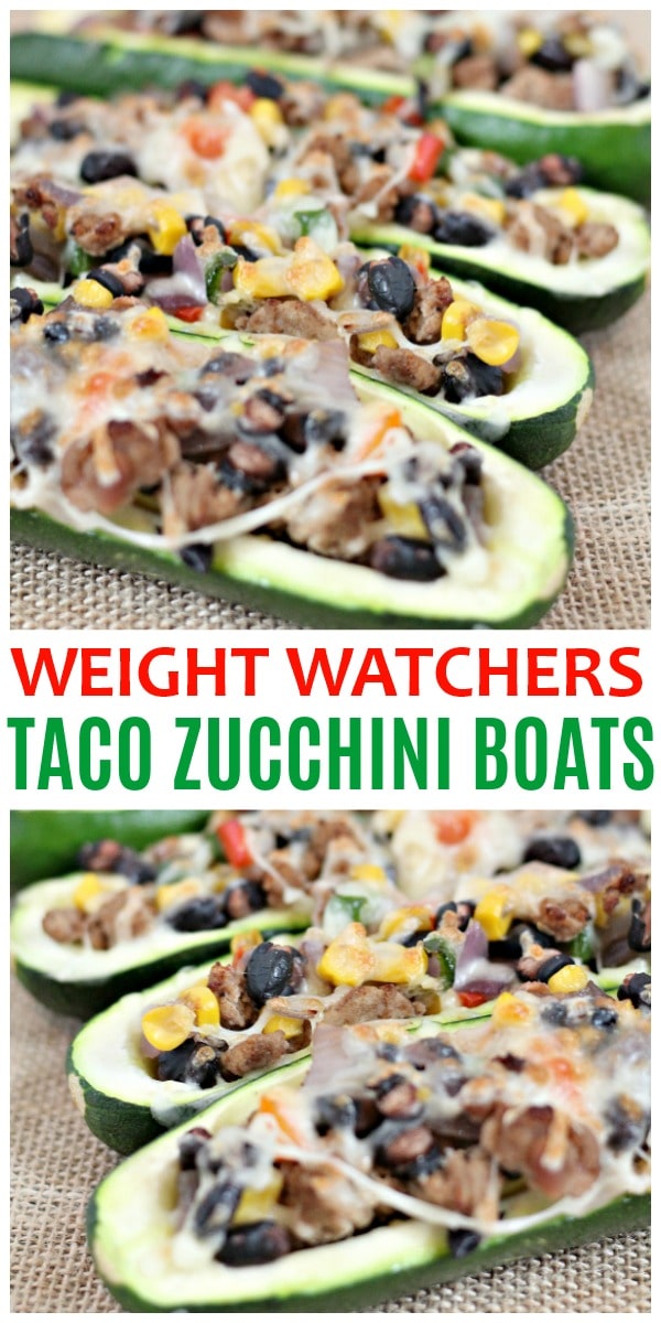 Weight Watchers Taco Zucchini Boats